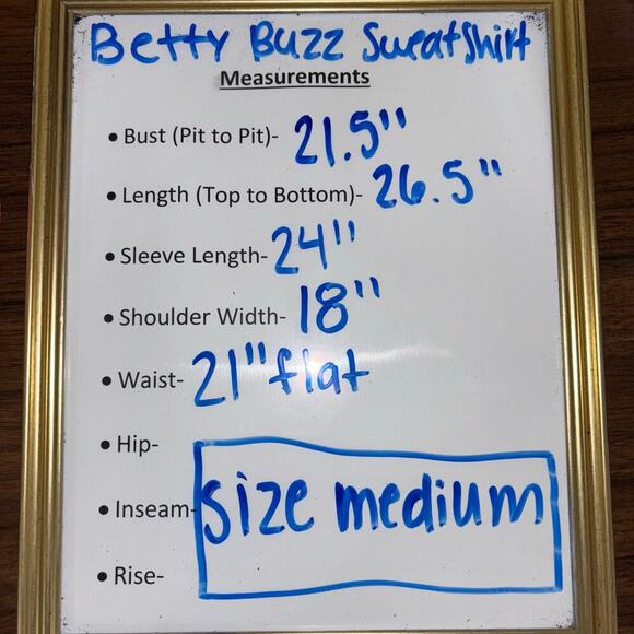 Betty Buzz Red Crewneck Sweatshirt | Size Medium | Blake Lively Brand - Picture 7 of 8